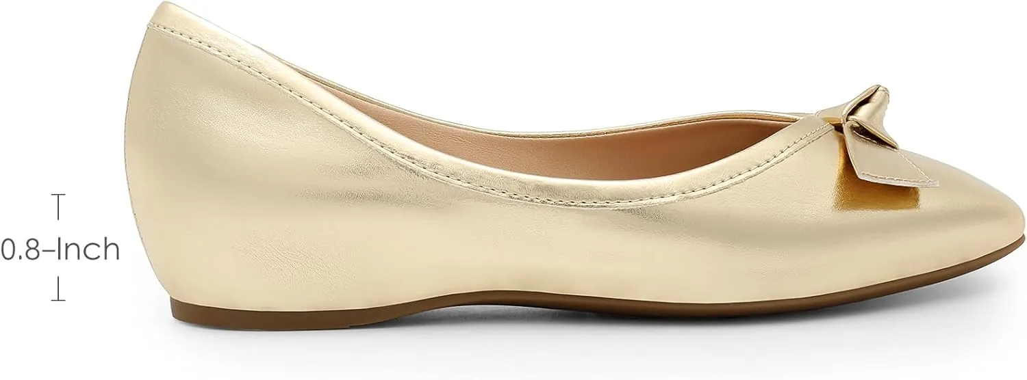 DREAM PAIRS Women's Low Wedge Dressy Flats, Comfortable Square Toe Rhinestone Wedding Shoes