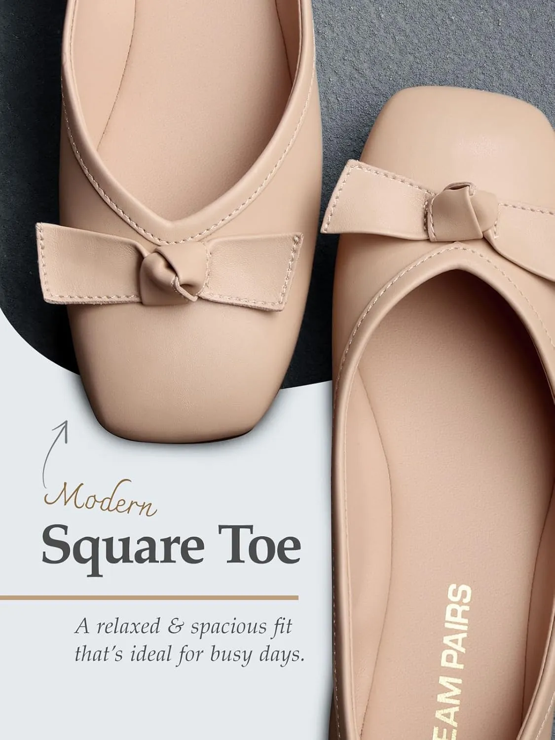 DREAM PAIRS Women's Low Wedge Dressy Flats, Comfortable Square Toe Rhinestone Wedding Shoes