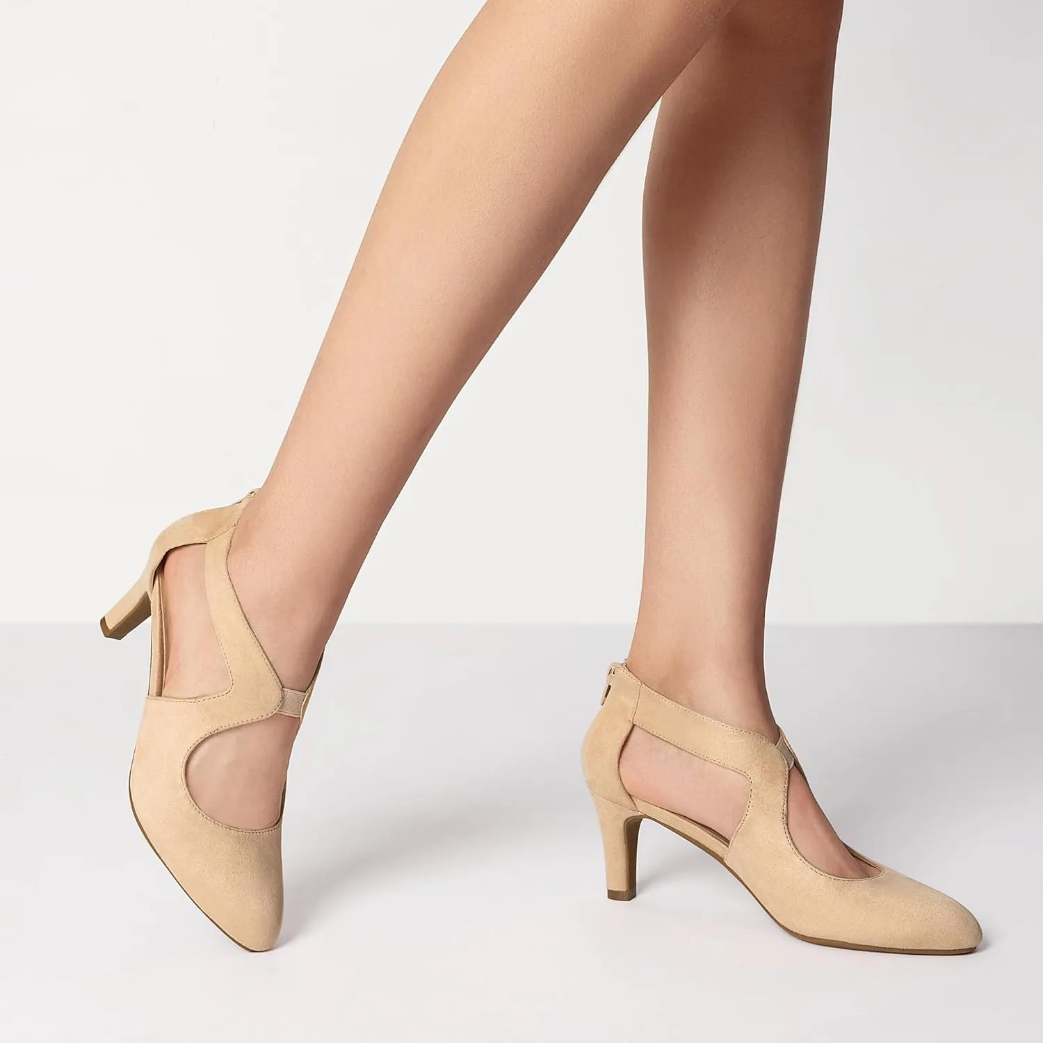 DREAM PAIRS Women's Pumps Closed Pointed Toe Kitten Heels Elegant Party Wedding Dress Shoes for Women