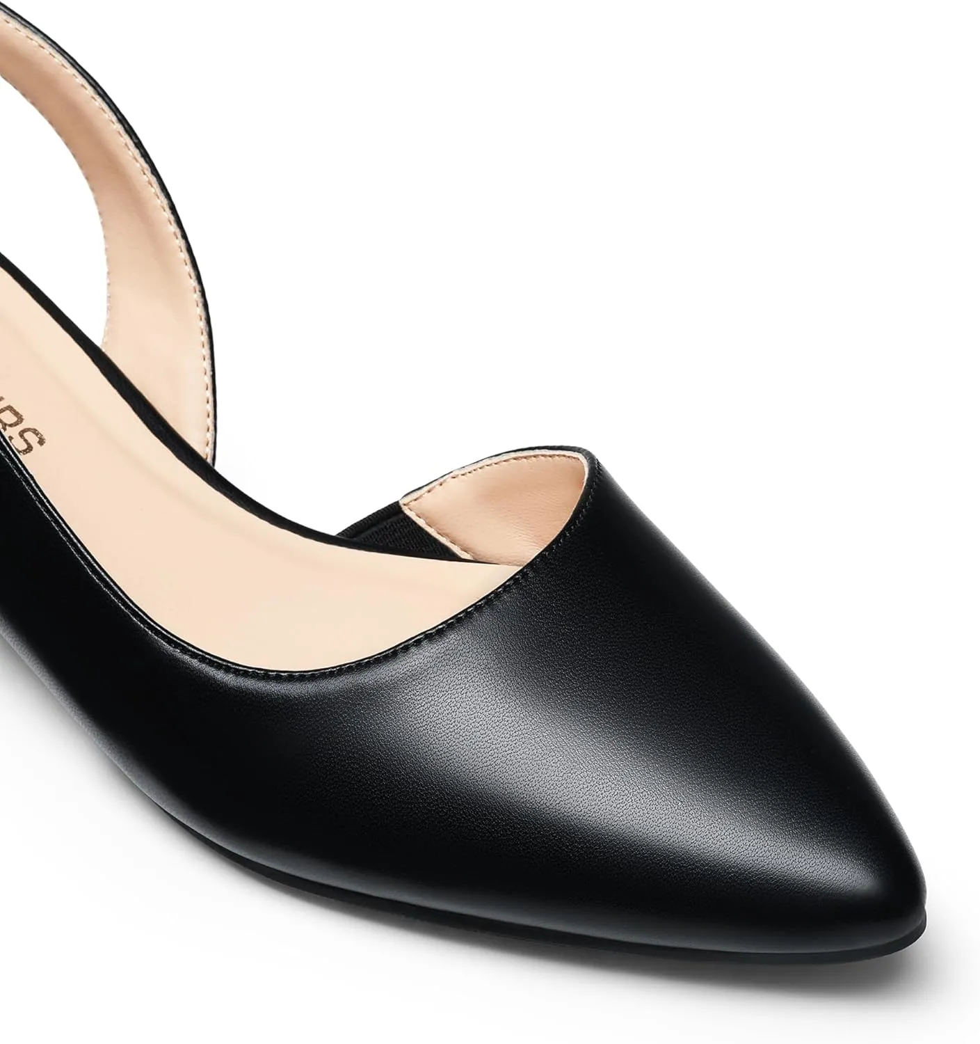 DREAM PAIRS Womens Slingback Kitten Low Block Heels Closed Pointed Toe Ankle Strap Elegant Dressy Pumps Wedding Party Dress Shoes for Women