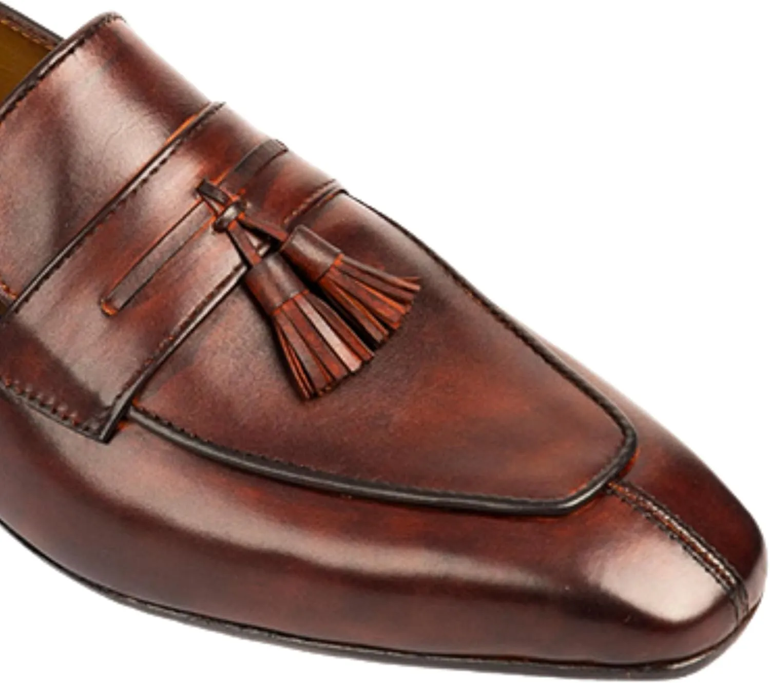 Dress Loafers for Men | Genuine Leather Penny Loafers Slip-On Comfortable Rubber Sole Tassel Design