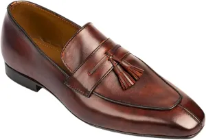 Dress Loafers for Men | Genuine Leather Penny Loafers Slip-On Comfortable Rubber Sole Tassel Design