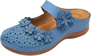 Dressy Summer Sandals for Women 2025 Closed Toe Wedge Sandals Casual Walking Shoes Hollow Out Breathable Cooling Comfort Wear Shoes Office Work Sandal Lightweight Platform Sandal for Vacation Beach