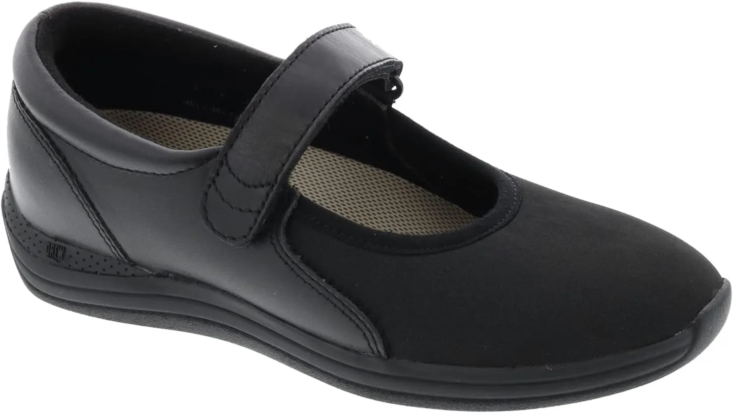 Drew Women's Magnolia Comfortable Slip-Resistant Mary Jane Adjustable Strap Flat with Arch Support