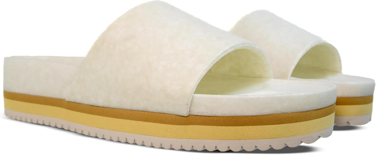 East Beach Slide Platform Sandals, Comfort Recovery, Arch Support, Water-Friendly, Speckled