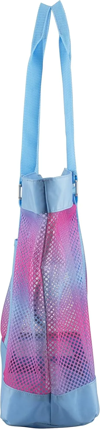 Eastsport Mesh Tote Waterproof Beach Bag for Shopping Vacation Swimming Family Travel Essentials
