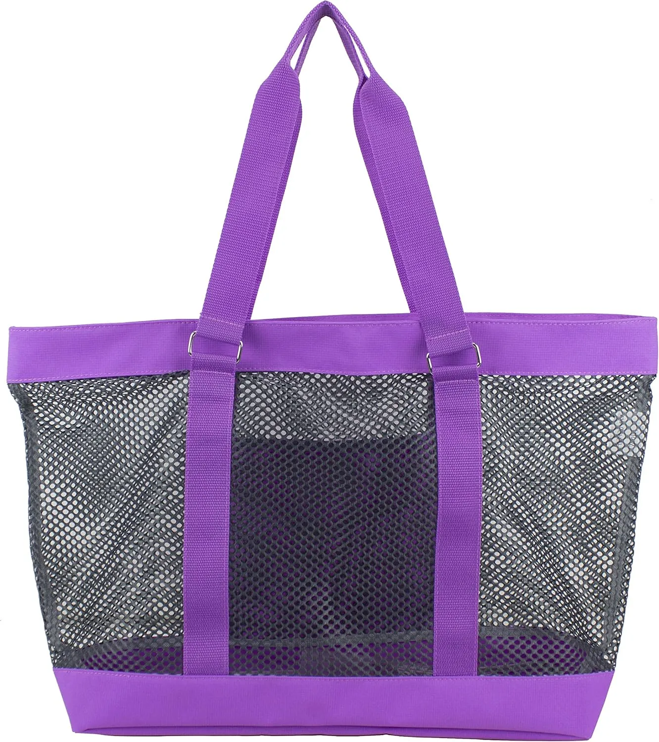 Eastsport Mesh Tote Waterproof Beach Bag for Shopping Vacation Swimming Family Travel Essentials