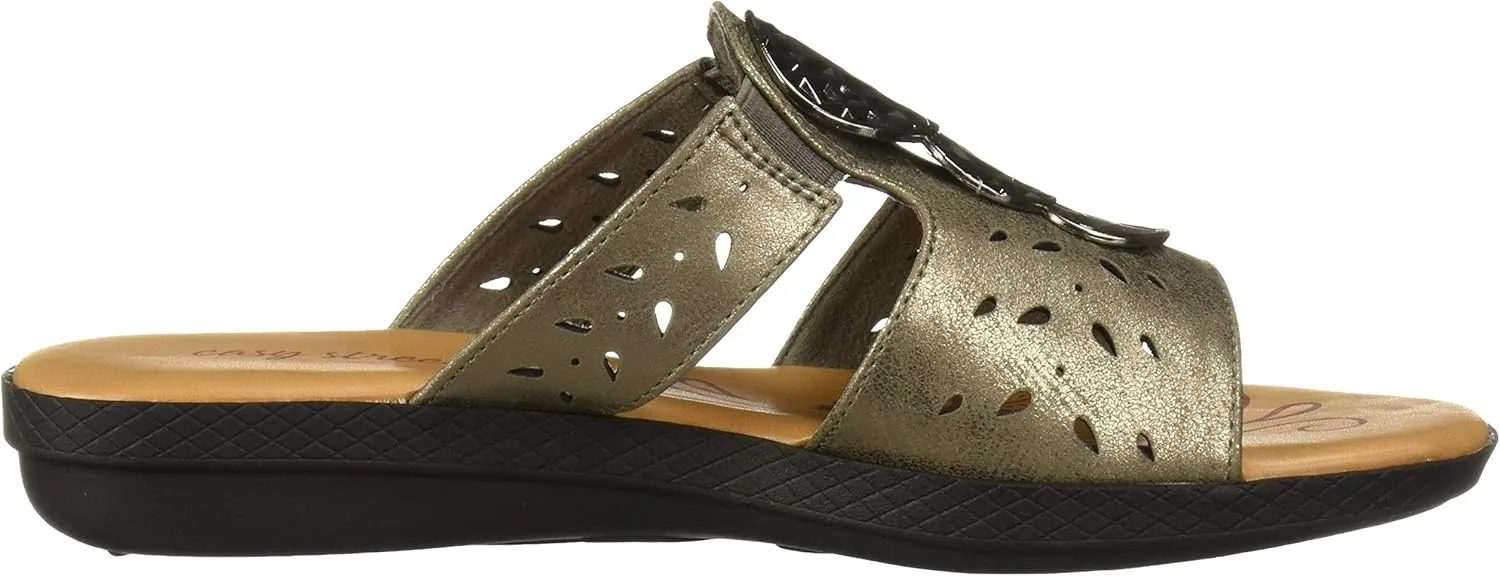 Easy Street Women's June Sandal with Ornament and Cutouts Slide