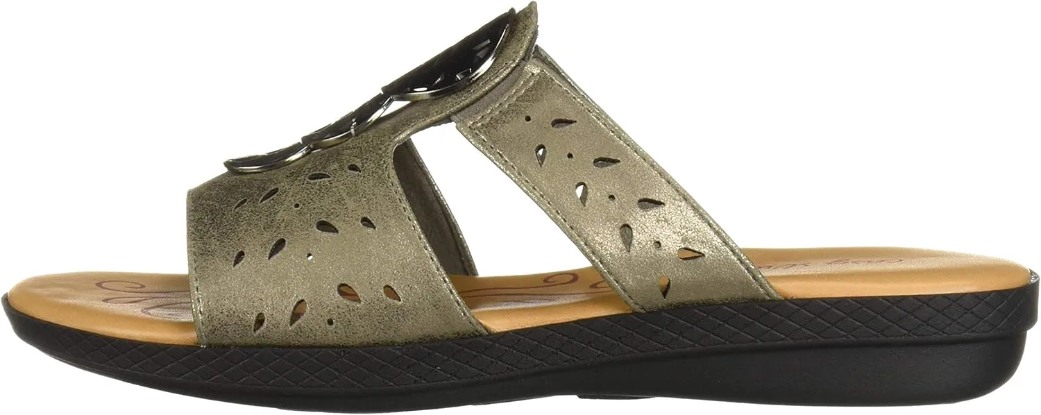 Easy Street Women's June Sandal with Ornament and Cutouts Slide