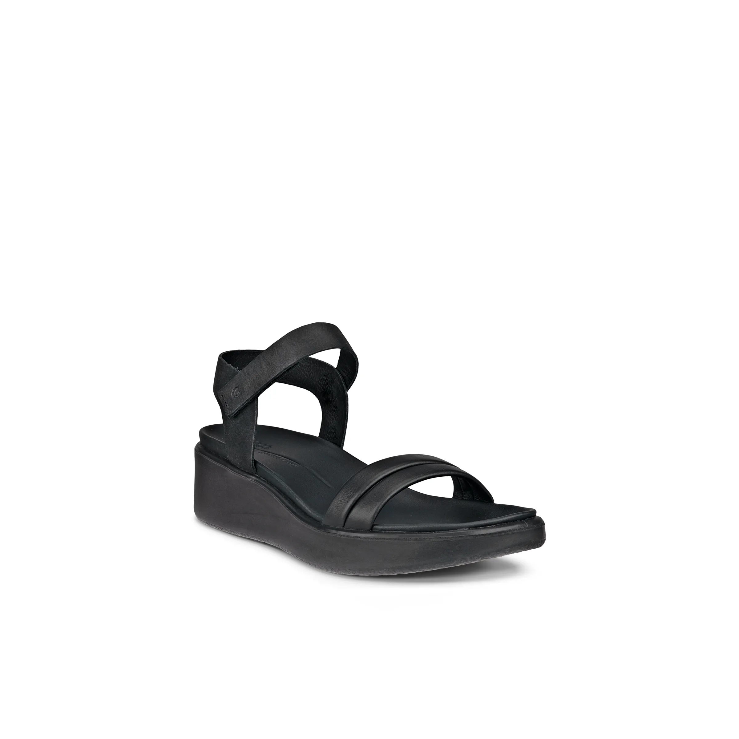 ECCO FlowT - Ladies Wedge Sandal in Black