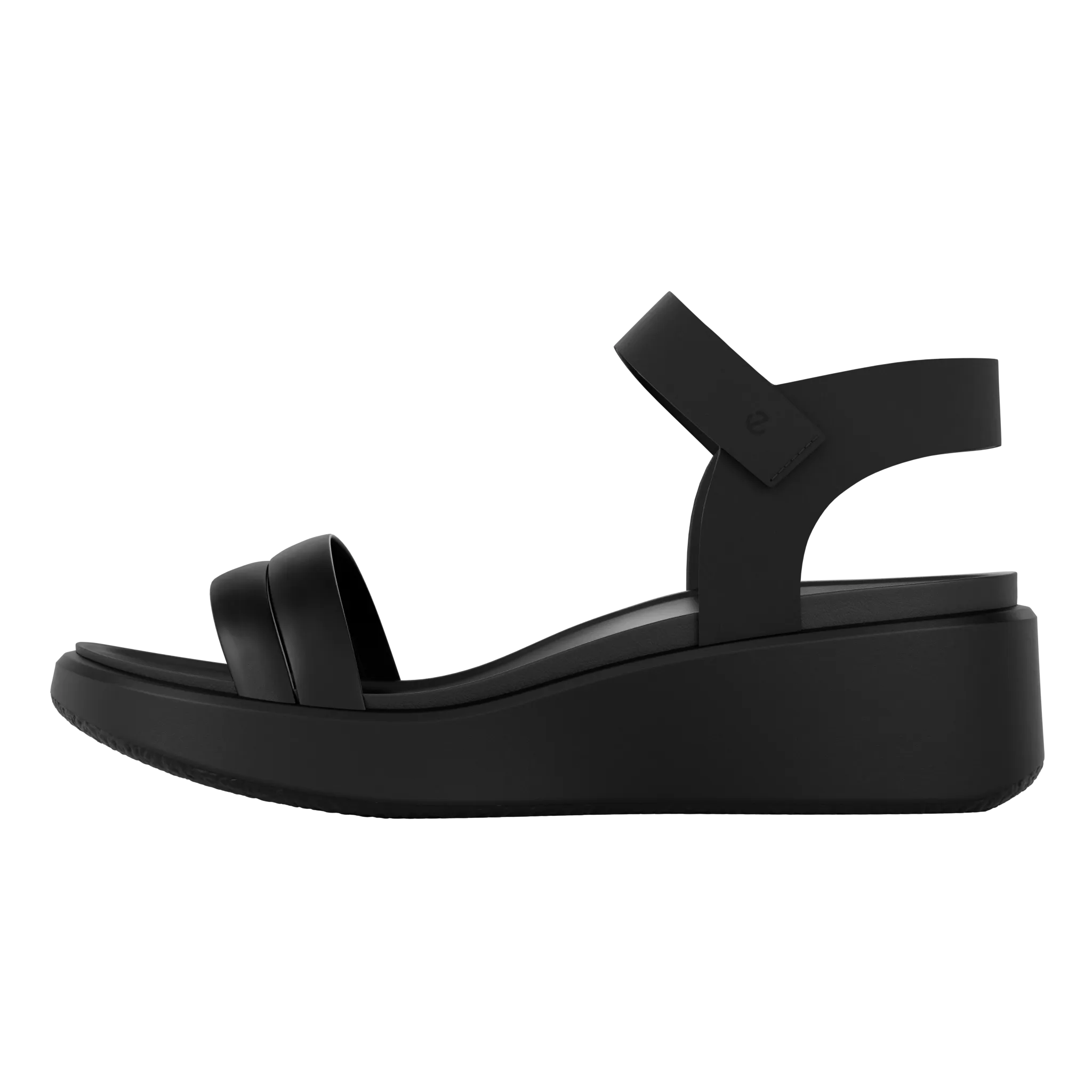 ECCO FlowT - Ladies Wedge Sandal in Black