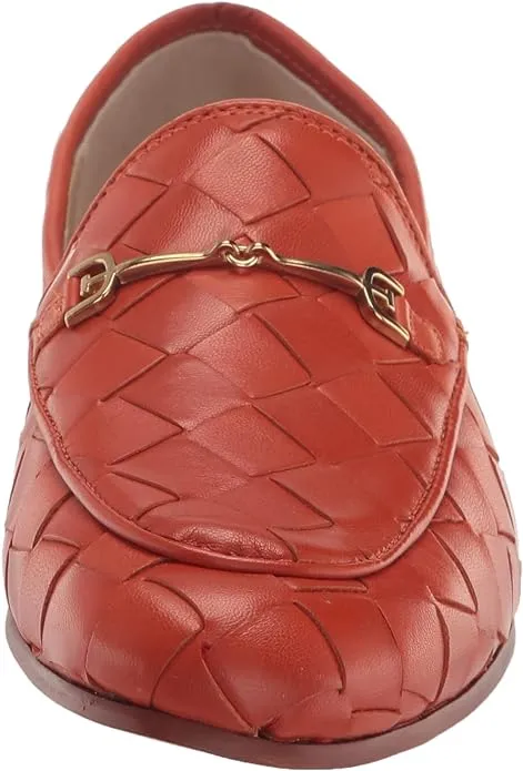 Edelman Detail Sam Loafer Orange Leather Loraine Vamp Tailored service Canyon Woven Classic Fast response Chain