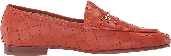 Edelman Detail Sam Loafer Orange Leather Loraine Vamp Tailored service Canyon Woven Classic Fast response Chain