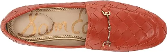 Edelman Detail Sam Loafer Orange Leather Loraine Vamp Tailored service Canyon Woven Classic Fast response Chain