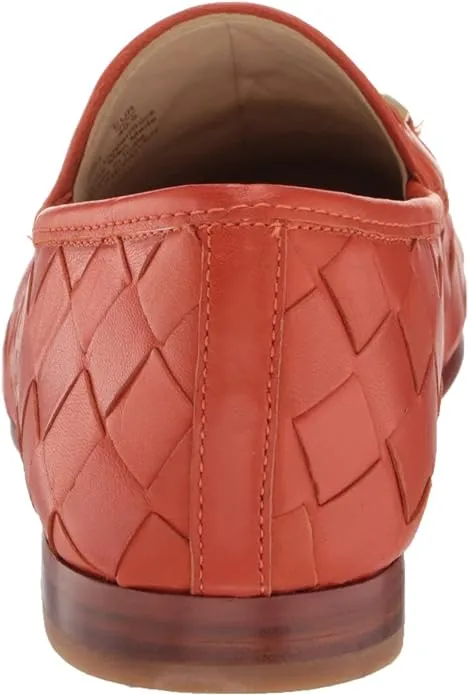Edelman Detail Sam Loafer Orange Leather Loraine Vamp Tailored service Canyon Woven Classic Fast response Chain