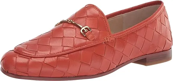 Edelman Detail Sam Loafer Orange Leather Loraine Vamp Tailored service Canyon Woven Classic Fast response Chain