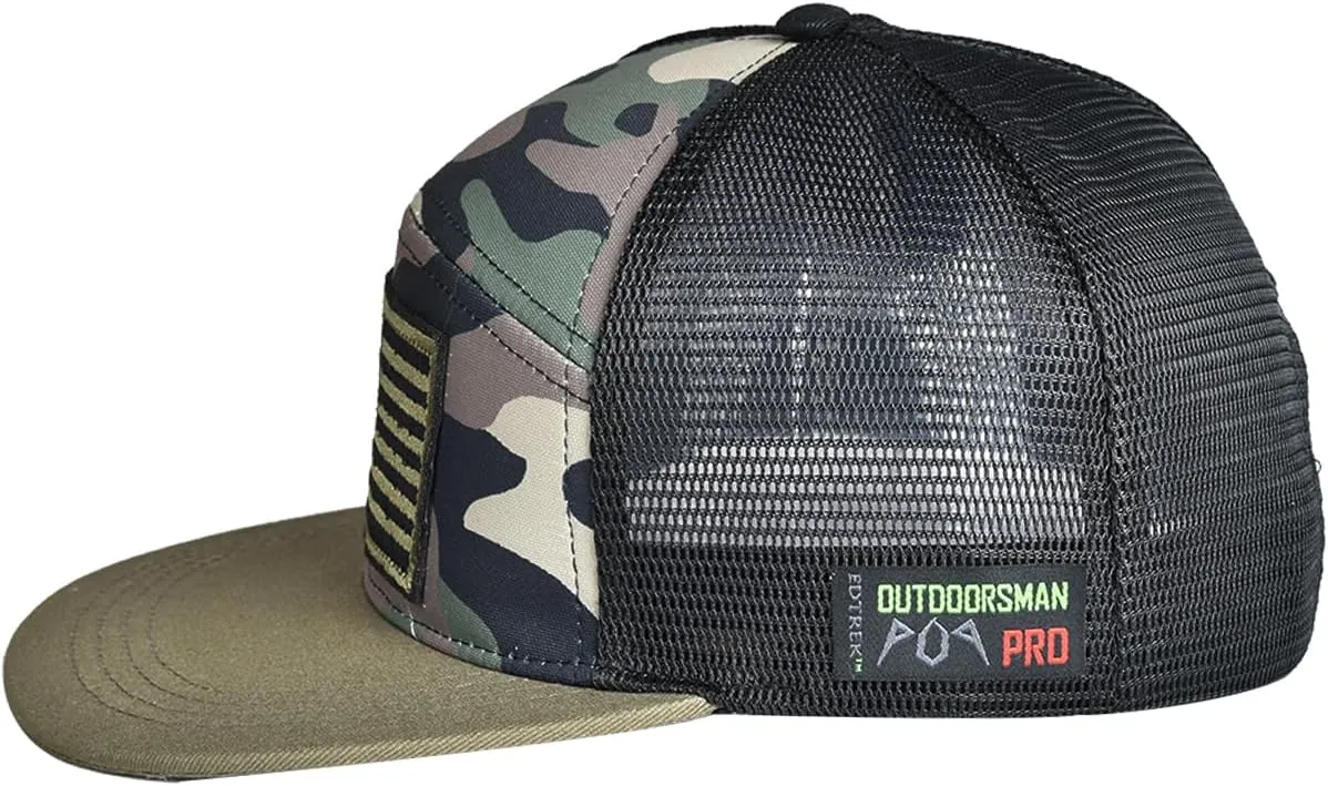 EDTREK Outdoorsman Pro 7-Panel Flat Brim Snapback Hat