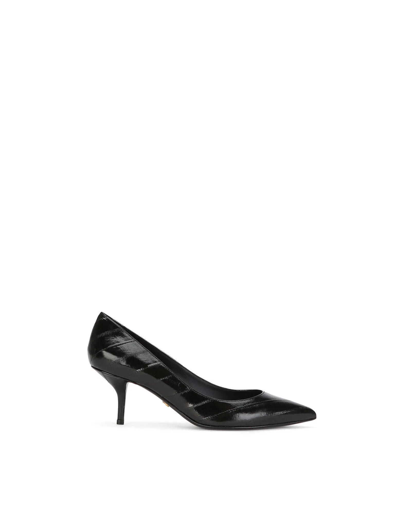 Eel skin pumps