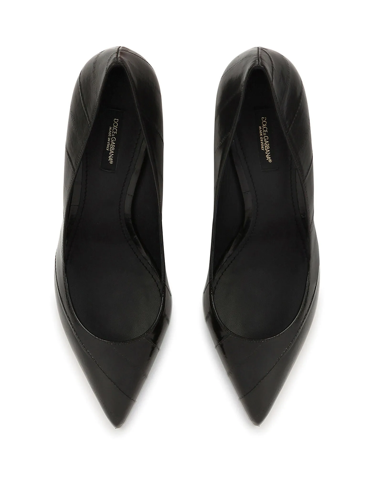 Eel skin pumps