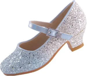 EIGHT KM Toddler Shoes - High Heels Kid Shoes - Multi Sizes & Colors for Ages 3-13 Years - Mary Jane Shoes for Girls Wide Fit Little Girl Dress Shoes - Party Wedding Shoes - Princess Baby Girl Shoes
