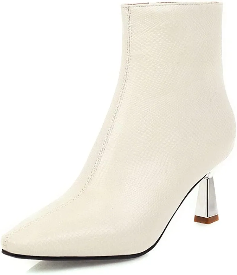 Elegant Ankle Boots for Women Kitten Heels Pointed Toe Business Booties