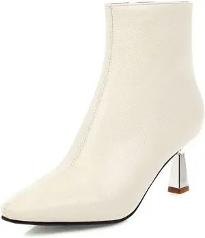 Elegant Ankle Boots for Women Kitten Heels Pointed Toe Business Booties