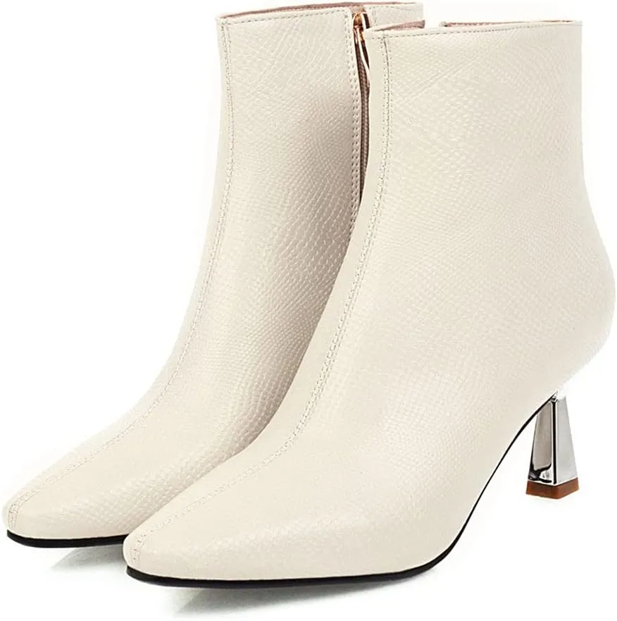 Elegant Ankle Boots for Women Kitten Heels Pointed Toe Business Booties