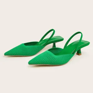 Elegant Green Sandal with Heel