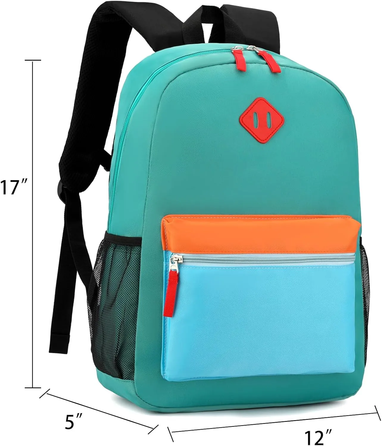 Elementary Backpack for Boys and Girls 5-9 Years Kindergarten Primary Kids Bookbag with Chest Buckle (Dark Blue, Large-17 H)