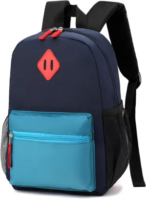 Elementary Backpack for Boys and Girls 5-9 Years Kindergarten Primary Kids Bookbag with Chest Buckle (Dark Blue, Large-17 H)