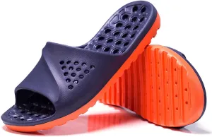 Eliogn Men's and Women's Lightweight Slide Slippers Hollow Out Massage Sole Shower Slippers Quick Dry Water Shoes for Men and Women