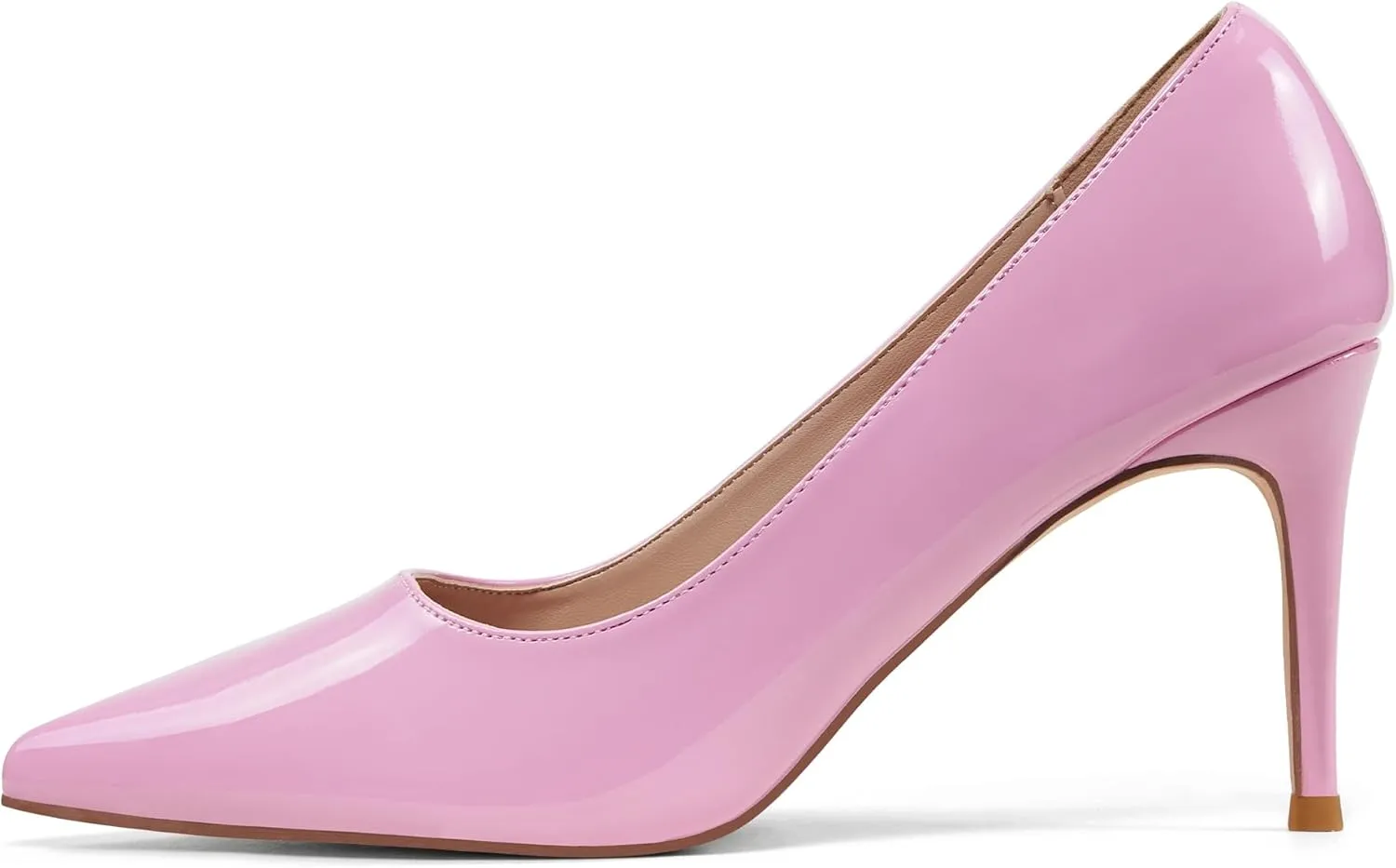 Elisabet Tang 3 in Classic Pointy Pull on Heeled Wedding Pumps - Comfortable Stiletto Closed Toe Dress Heels for Prom Work