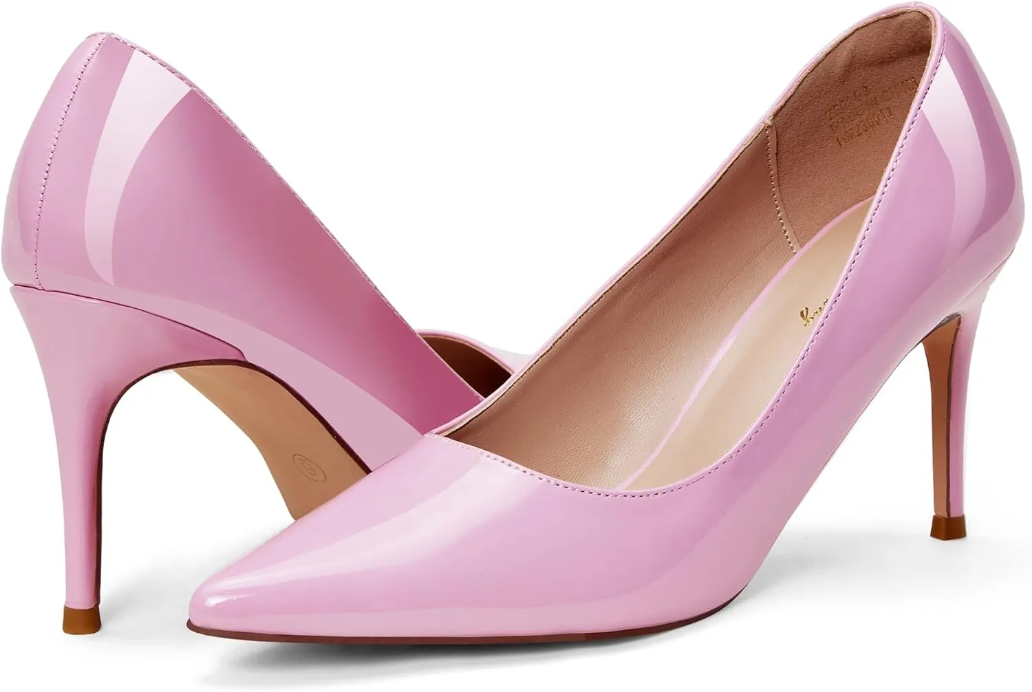Elisabet Tang 3 in Classic Pointy Pull on Heeled Wedding Pumps - Comfortable Stiletto Closed Toe Dress Heels for Prom Work