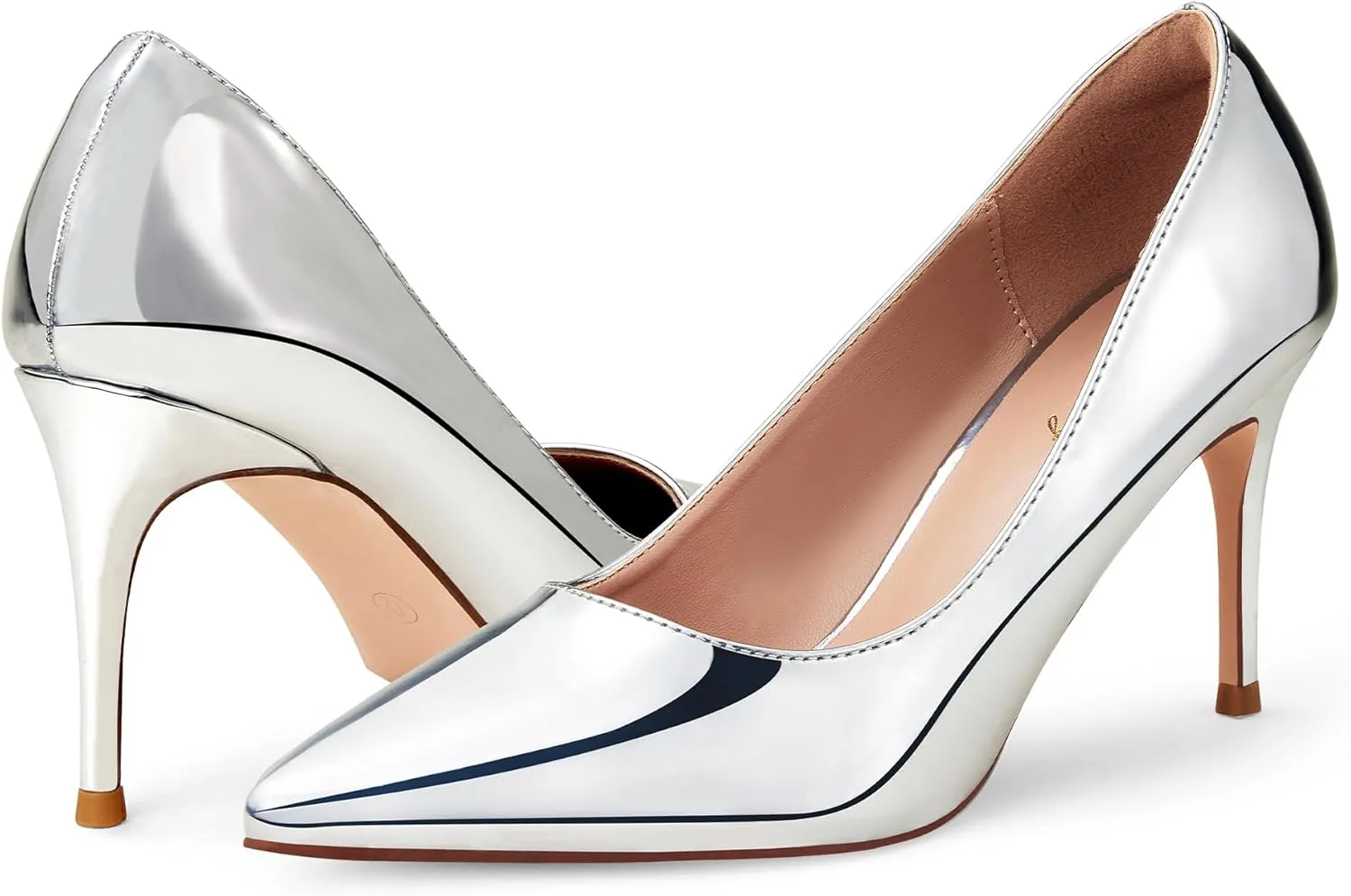 Elisabet Tang 3 in Classic Pointy Pull on Heeled Wedding Pumps - Comfortable Stiletto Closed Toe Dress Heels for Prom Work