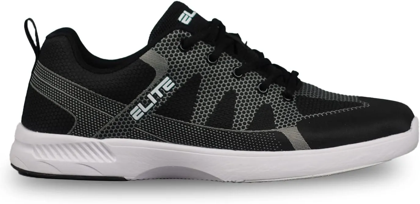 ELITE Men's Peak Bowling Shoes - 40% Lighter, Breathable Knitted Uppers, Universal Soles