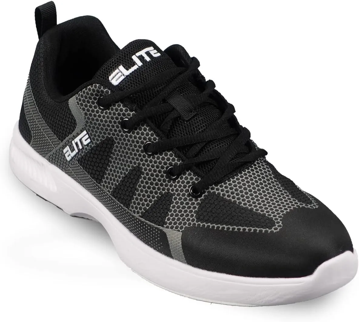 ELITE Men's Peak Bowling Shoes - 40% Lighter, Breathable Knitted Uppers, Universal Soles