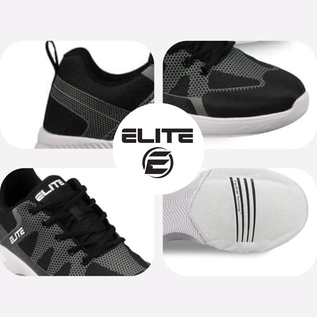 ELITE Men's Peak Bowling Shoes - 40% Lighter, Breathable Knitted Uppers, Universal Soles