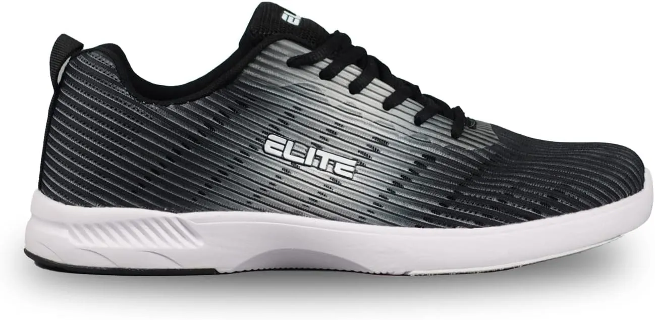 ELITE Men's Wave Bowling Shoes - Lightweight, Breathable Knitted Uppers, Universal Soles