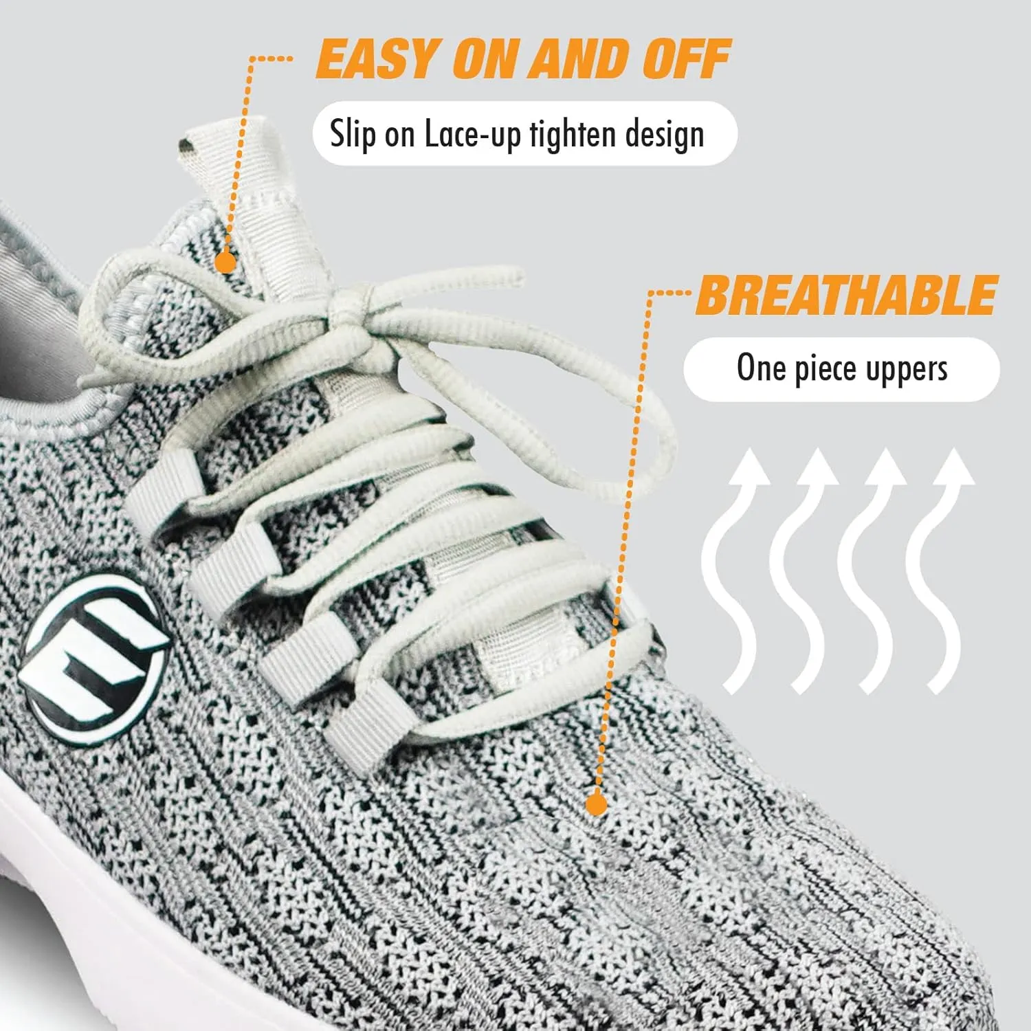 ELITE Women's Kona Slip-On Bowling Shoes - Lightweight Athletic, Breathable Knit, Universal Soles