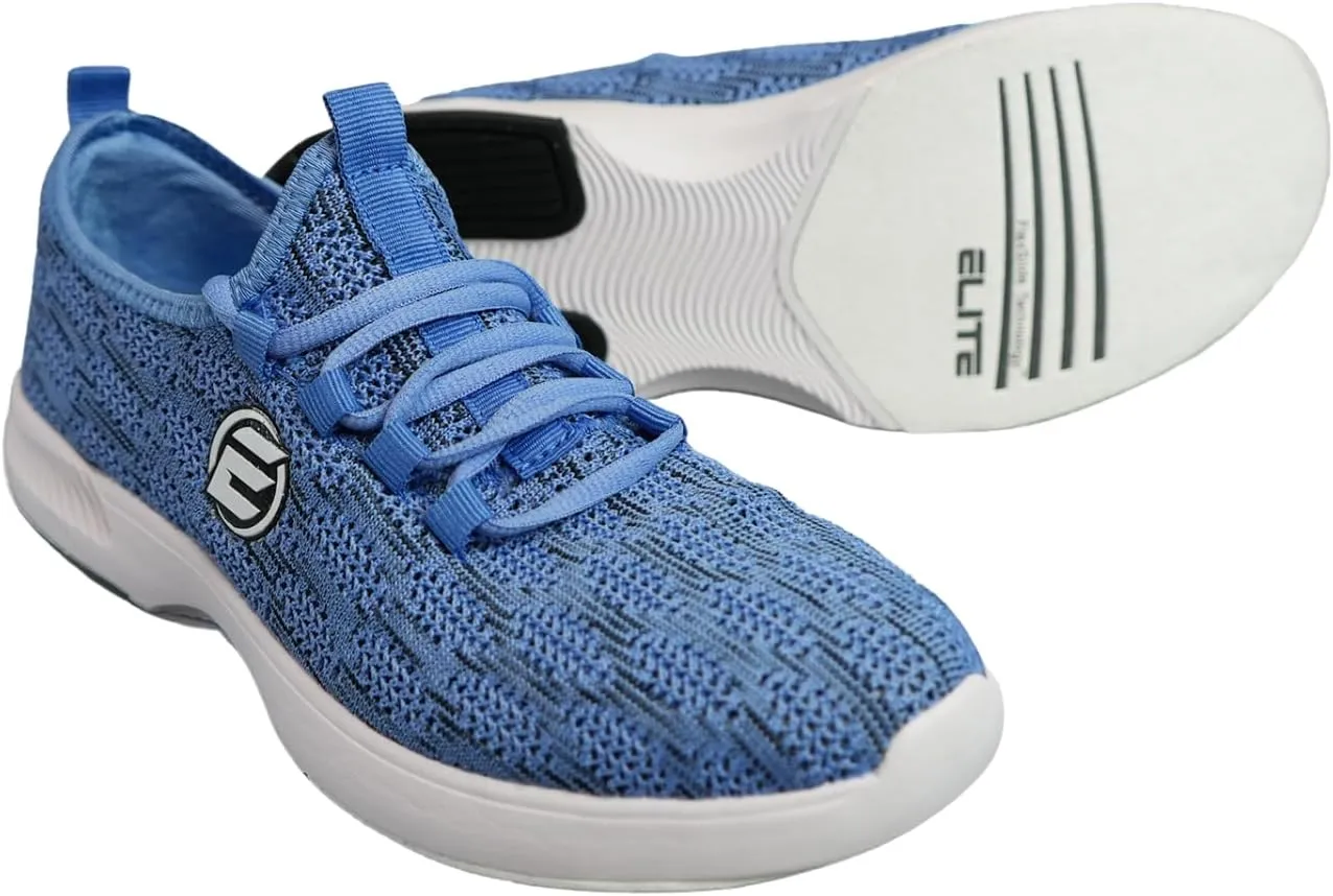 ELITE Women's Kona Slip-On Bowling Shoes - Lightweight Athletic, Breathable Knit, Universal Soles
