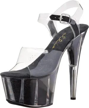 Ellie Shoes Women's 709-Glitter Platform Sandal