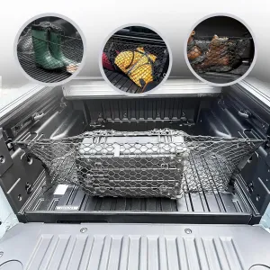 Envelope Style Elastic Trunk Cargo Net for Hyundai Santa Cruz 2022-2025 - Premium Trunk Organizers & Storage - Cargo Net for Pickup Truck Bed - Truck Bed Divider - Car Organizer for Pickup