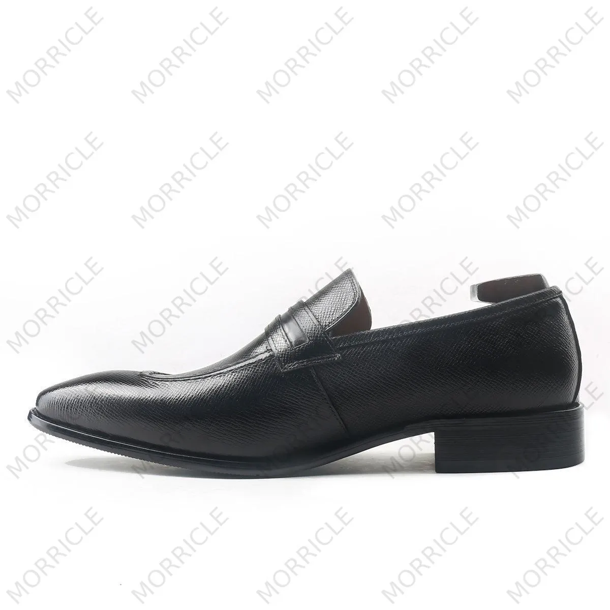 Exquisite Grain Texture Full Strap Loafers