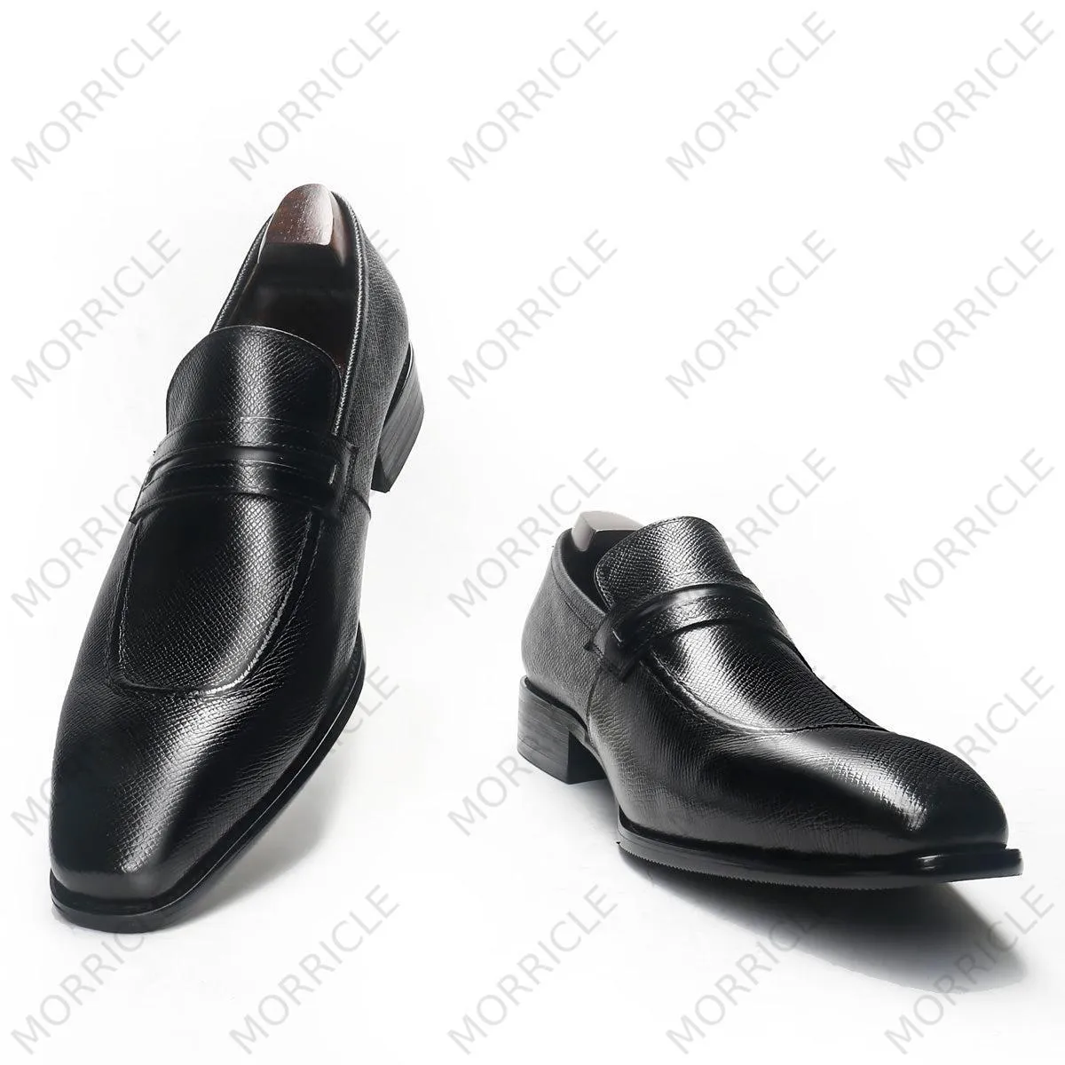 Exquisite Grain Texture Full Strap Loafers