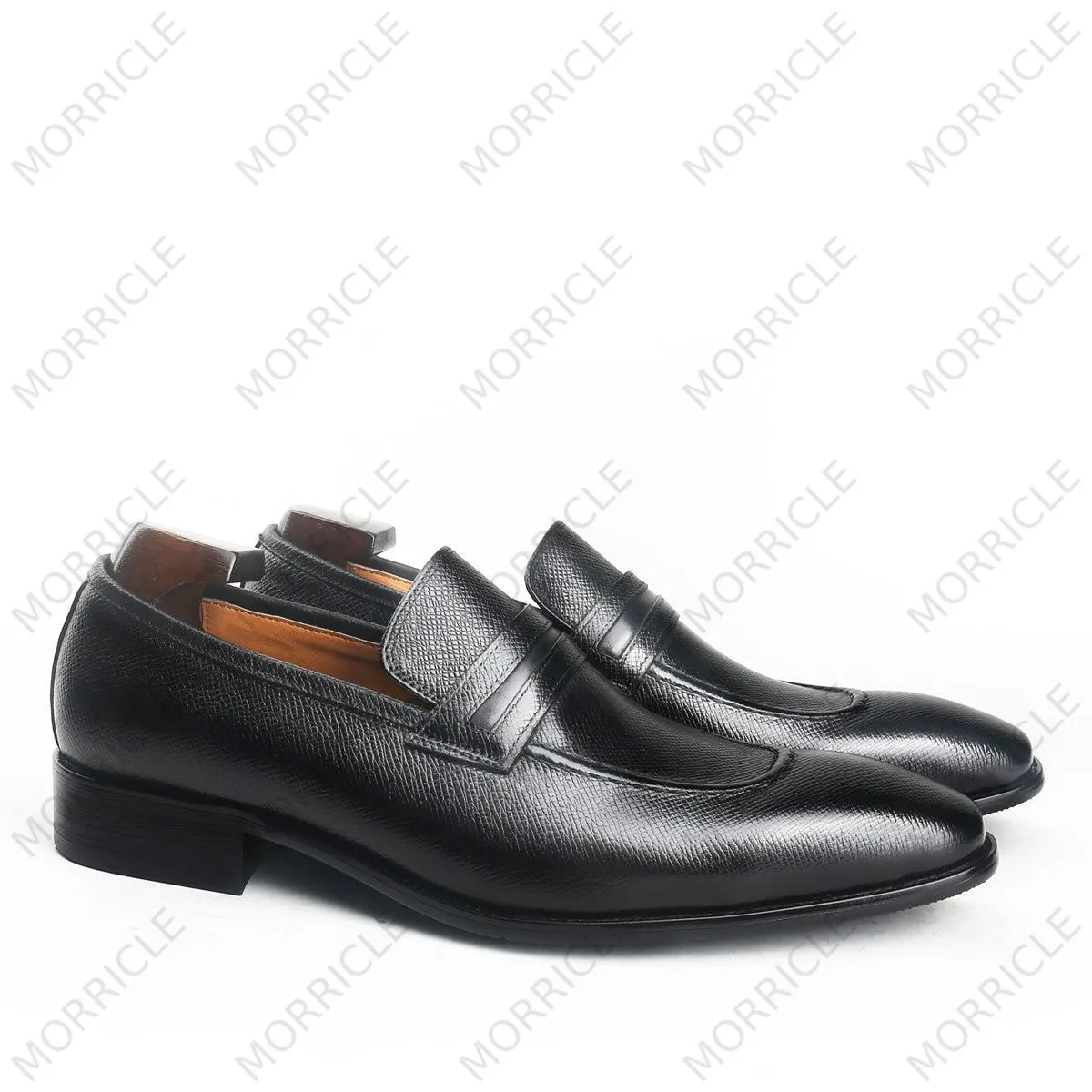 Exquisite Grain Texture Full Strap Loafers