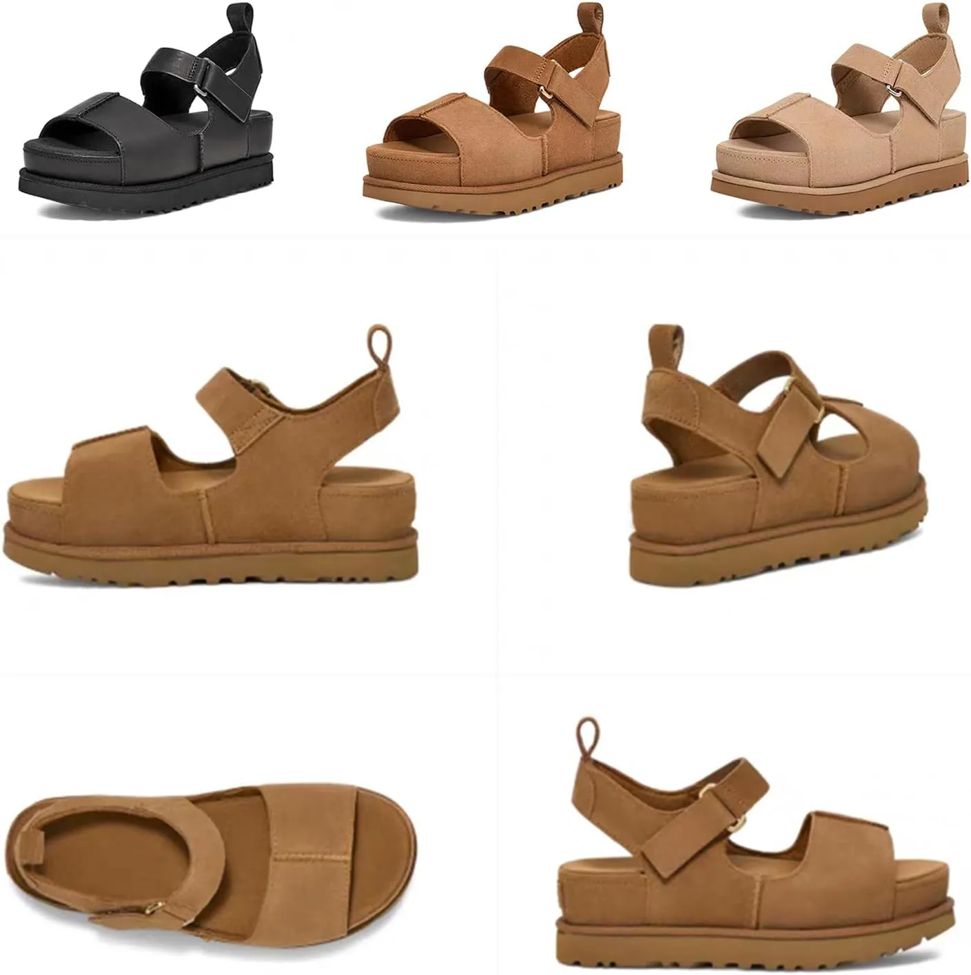 Fashion Suede Platform Sandals for Kids Casual Adjustable Indoor Non Slip Comfortable Outdoor Girl Mules & Clogs Big Kid Little Kid