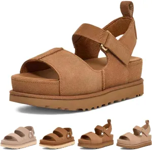 Fashion Suede Platform Sandals for Kids Casual Adjustable Indoor Non Slip Comfortable Outdoor Girl Mules & Clogs Big Kid Little Kid