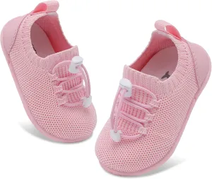 FEETCITY Baby Shoes Boys Girls First Walking Shoes Infant Sneakers Crib Shoes Breathable Lightweight Slip On Shoes