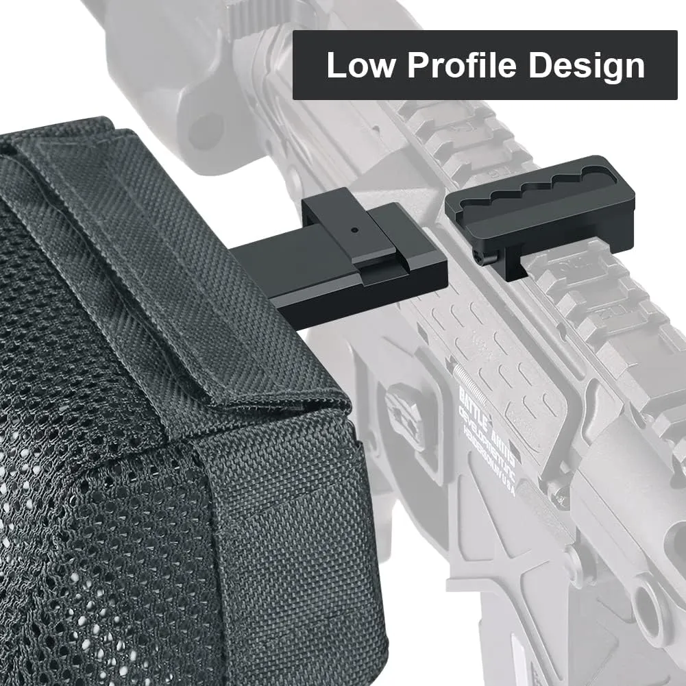 Feyachi Heat Resistant Brass Catcher for AR15 Thickened Nylon Cartridge Casing Shell Catcher Net with Quick Release Zipper, Picatinny Rail Mount - Holds 100  .223/5.56 & .308 Casings