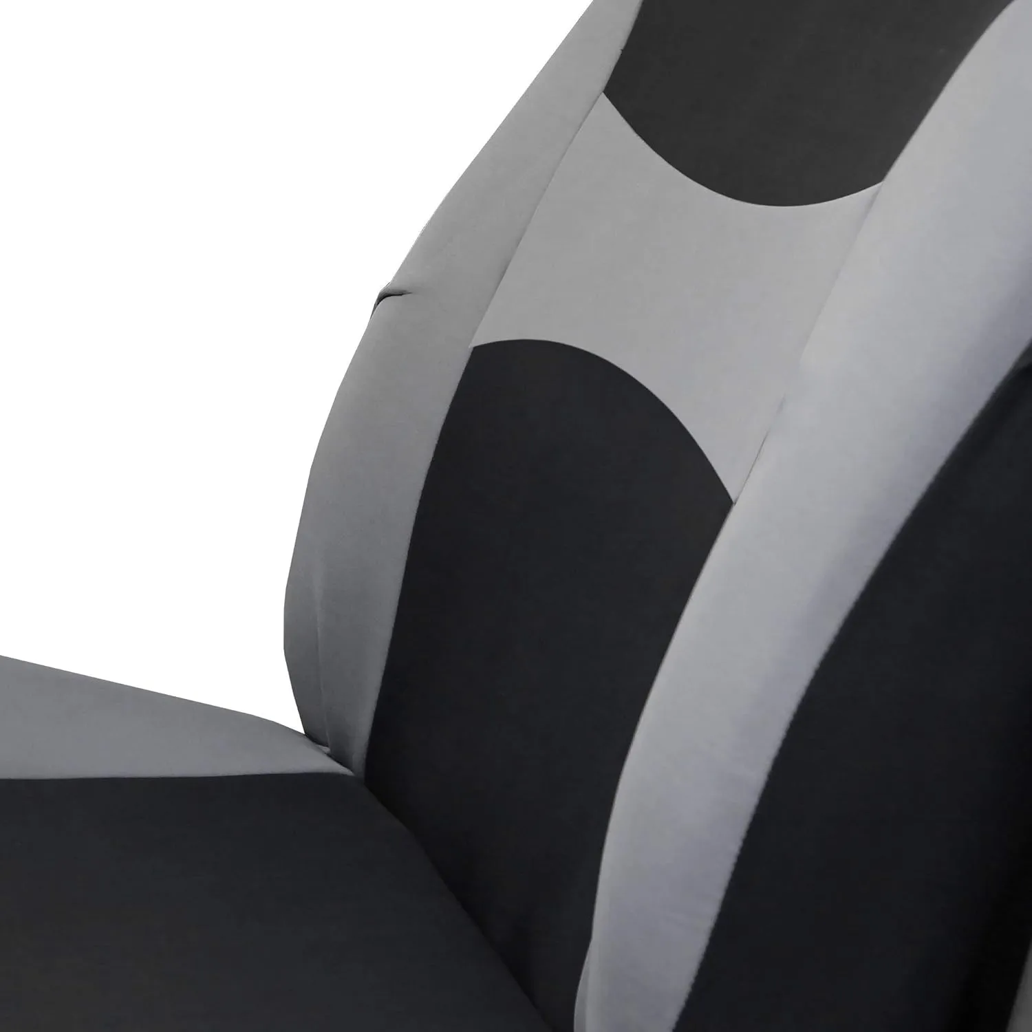 FH Group Car Seat Cover Light Breezy Automotive Seat Covers Flat Foam Padding Cloth Full Combo Set Gray Seat Covers, Airbag and Split Rear Universal Fit Interior Accessories for Cars Trucks and SUV